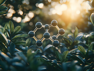Molecular structure in nature, sunset