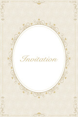 Vector - Beautiful frame or border on beige color. Vintage style. Copy space.