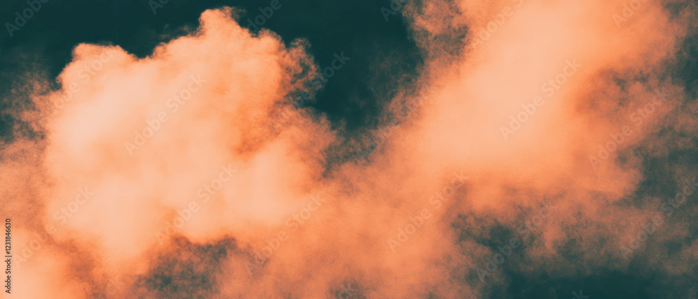 Poster dusty overlay texture with central clarity on dark backdrop creating an abstract visual contrast