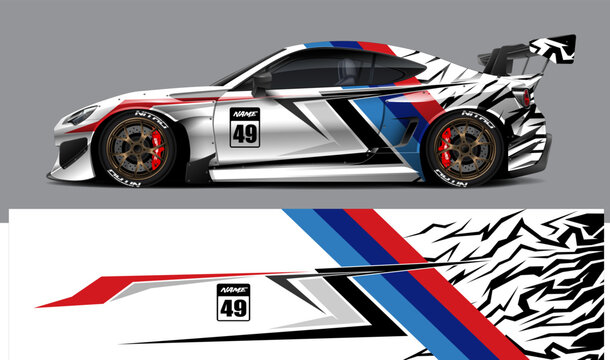  car livery graphic vector. abstract grunge background design for vehicle vinyl wrap and car branding
