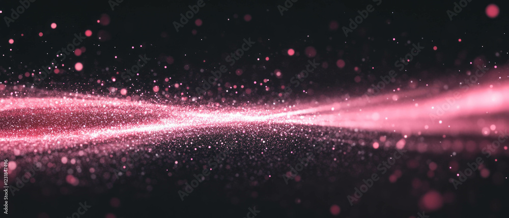 Poster dynamic light bursts create a vibrant motion blur effect against a dark background