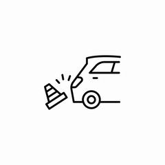 obstacle hit icon sign vector