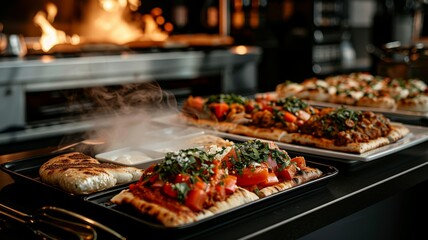 Ethnic Cuisine: A buffet showcasing traditional Indian dishes like biryani, naan, and curries.