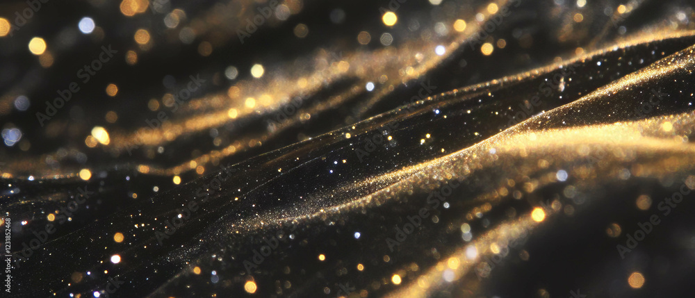 Aufkleber close-up of fireworks texture with sparkling particles on a black background