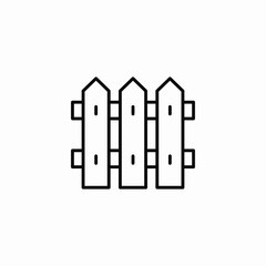 small fence icon sign vector