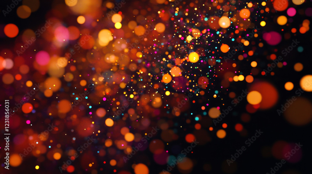 Poster digital technology background. big data visualization. dynamic field of glowing particles. abstract 