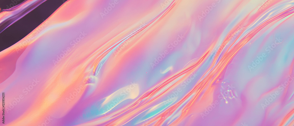 Poster floating soap bubbles display iridescent colors against a black background