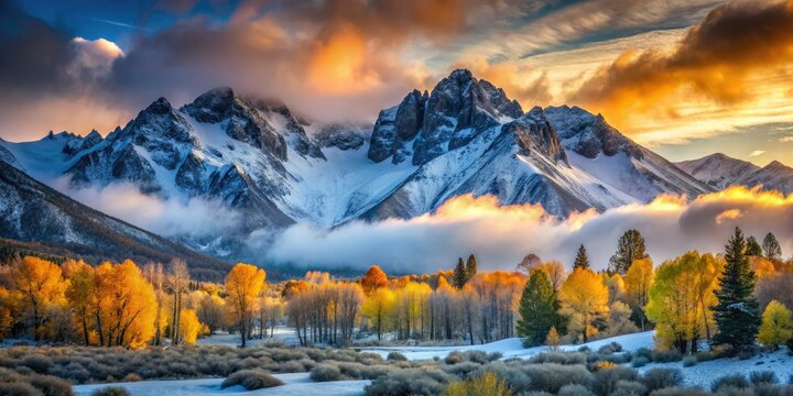 Eastern Sierra's Aspendell: a winter wonderland of snow, mist, and majestic mountain photography.