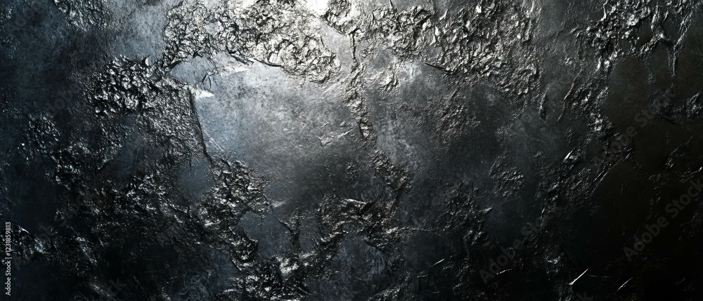 Aufkleber fractal glass texture overlay with intricate black background integration and depth
