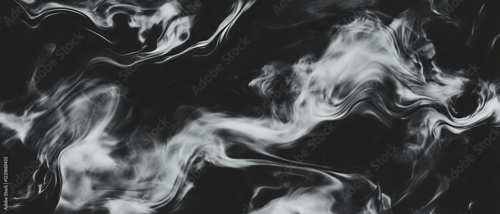 Poster exploration of fractal textures with abstract shapes and natural patterns against a black background