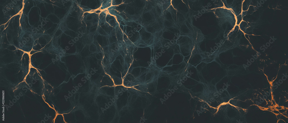 Poster fractal texture featuring branching structures in a dark setting with natural designs