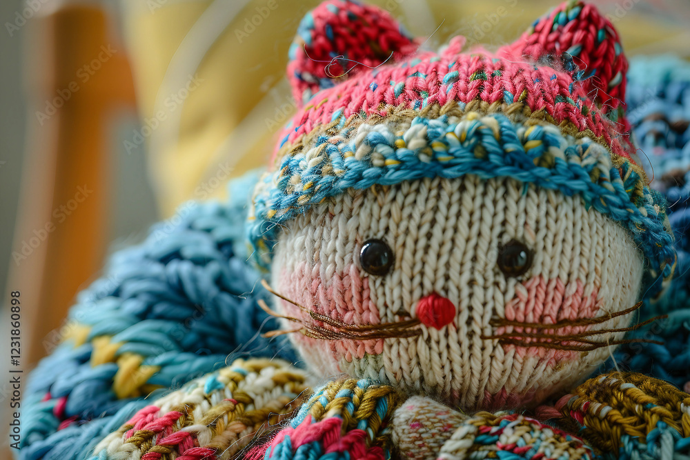 Poster plush handmade toys created with generative ai