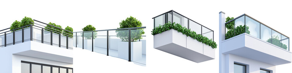 Cutting Edge Architectural Design with Lush Greenery Adorning Modern High Rise Building Facade  Sleek glass and steel structure with integrated vertical gardens balconies