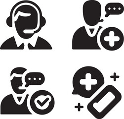 Isolated black operator icon Vector, black operator Silhouette,black operator icon set, black operator for logo,color black operator Vector illustration, Vector Graphic, EPS 10 , clip art work