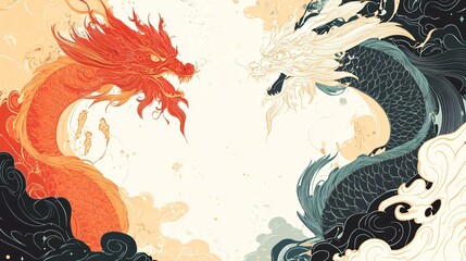 Chinese Horoscope Zodiac Concept Design Poster Banner for Astrology Enthusiasts