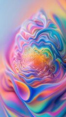 Fototapeta premium Vibrant Abstract Rose Shape in Dreamy Colors