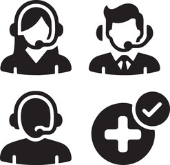 Isolated black operator icon Vector, black operator Silhouette,black operator icon set, black operator for logo,color black operator Vector illustration, Vector Graphic, EPS 10 , clip art work