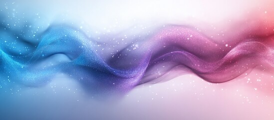 Abstract colorful wave design with soft gradients and sparkles for creative backgrounds