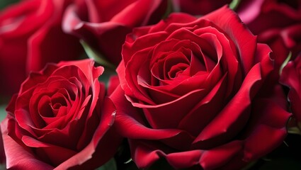 Obraz premium Red rose close-up 