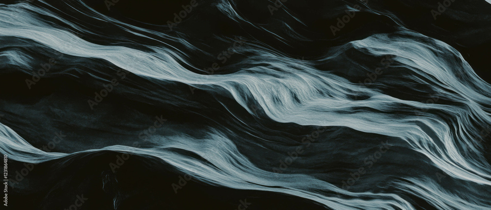 Poster exploring organic fractal textures over a dark background with natural patterns