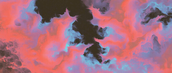 Fractal overlay with contrasting textures against a deep black background