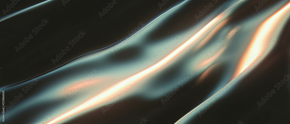 Aufkleber fractal texture with shadows and highlights creates depth against a dark background