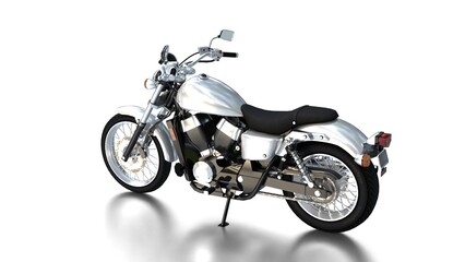 motorcycle standing on white background background