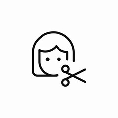 female haircut icon sign vector