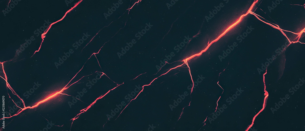 Poster geometric light shapes create a retro design on a black background with structured overlays