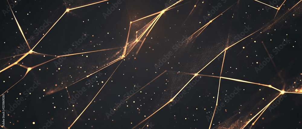 Aufkleber geometric light shapes overlay with structured retro design on a black background