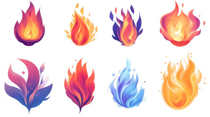 fire icons  design , vector illustration