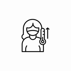 high fever icon sign vector