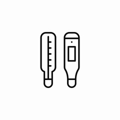 manual digital thermometer icon sign vector