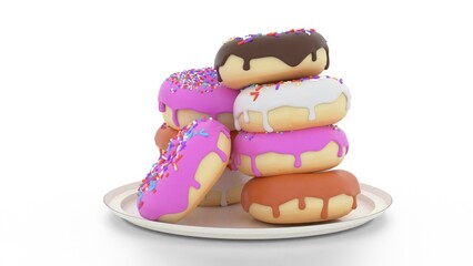 donuts fall on plate