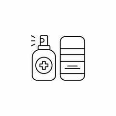 medical spray icon sign vector