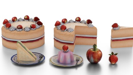 strawberry pastry cake