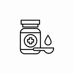 medicine spoon icon sign vector