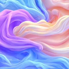 Obraz premium Colorful abstract swirl in soft pastel tones.