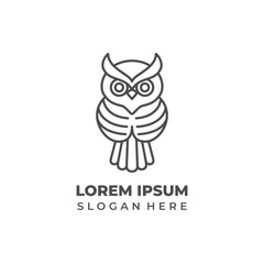 Modern owl logo with a simple design, perfect for businesses or brands aiming for an elegant and professional look