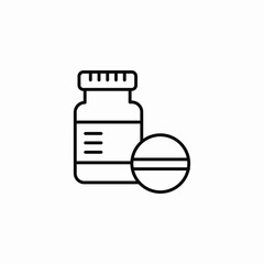 pill bottle container icon sign vector