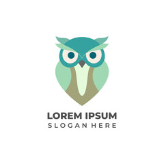 Modern owl logo with a simple design, perfect for businesses or brands aiming for an elegant and professional look