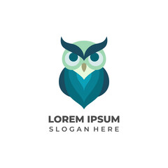 Modern owl logo with a simple design, perfect for businesses or brands aiming for an elegant and professional look