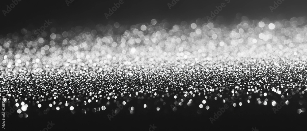 Poster glitter overlay texture with gradient effect on a black background creating a mesmerizing visual