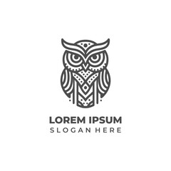 Modern owl logo with a simple design, perfect for businesses or brands aiming for an elegant and professional look