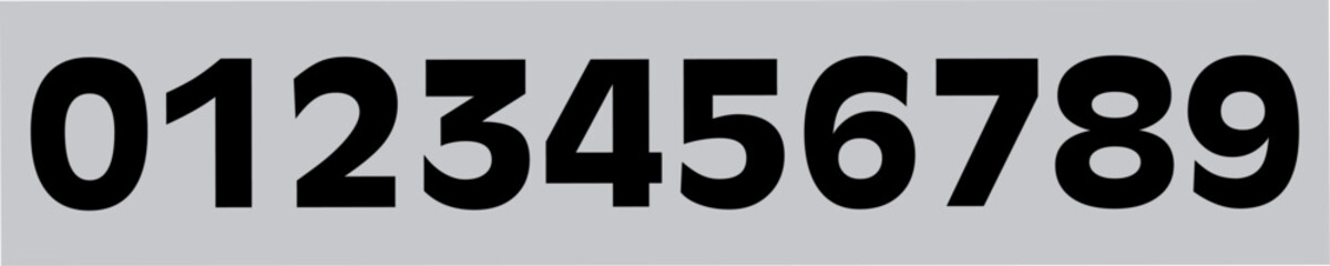 Flat number art design template. 0-9 number.  © Anas 