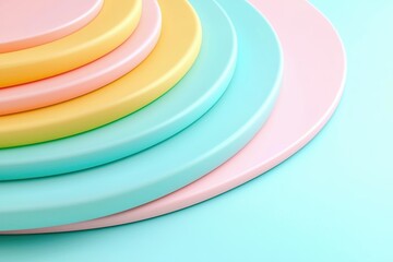 Obraz premium Colorful layered circles on a vibrant background.