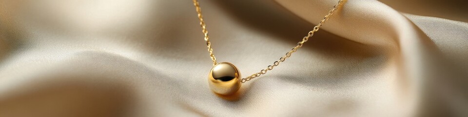 A gold chain featuring a black heart-shaped pendant