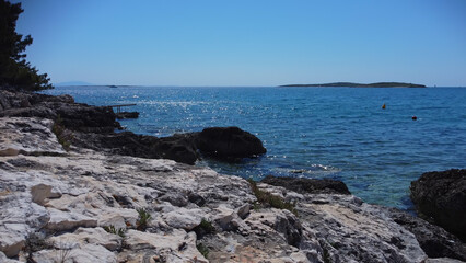 Exotic summertime tropical ocean sea scenery.