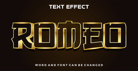 Romeo editable text effect