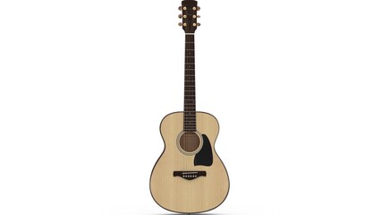 guitar on white background